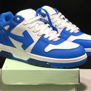 Blue and White Men's Sneakers
